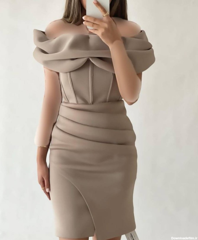 تصاویر ۱۰ مدل لباس مجلسی دکلته عروسکی شیک ۲۰۲۴ را ببینید + ...