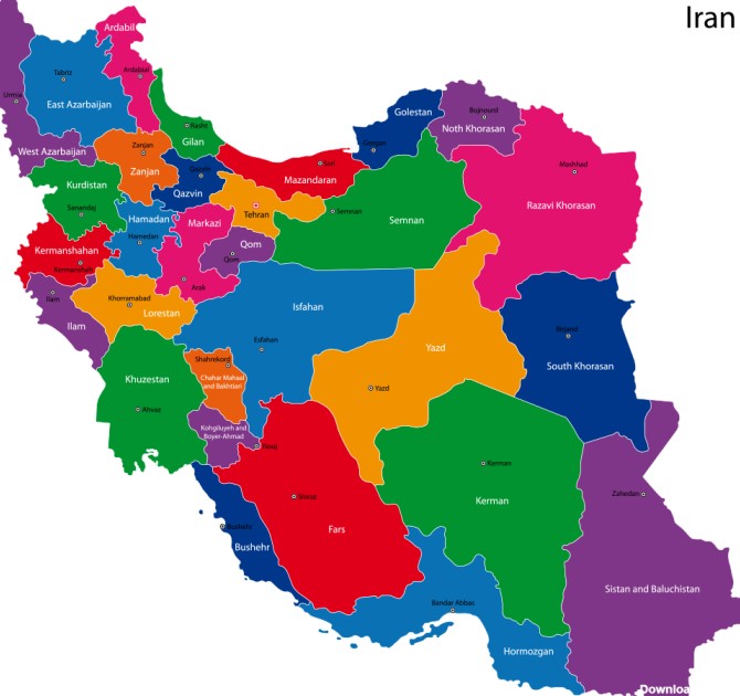 نقشه عکس نقشه ایران