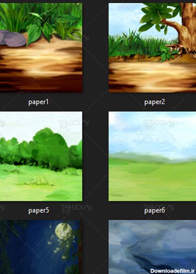 دانلود تصاویر کارتونی و کودکانه جنگل PNG دور بری شده با کیفیت