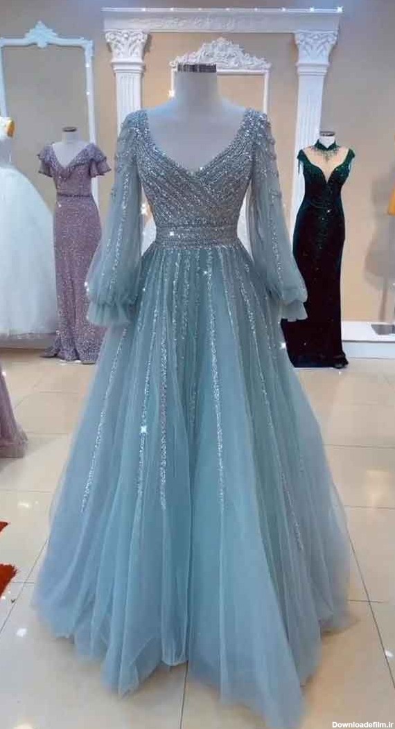 مدل لباس مجلسی کلوش بلند 1402 مناسب تالار عروسی - موسوی ها