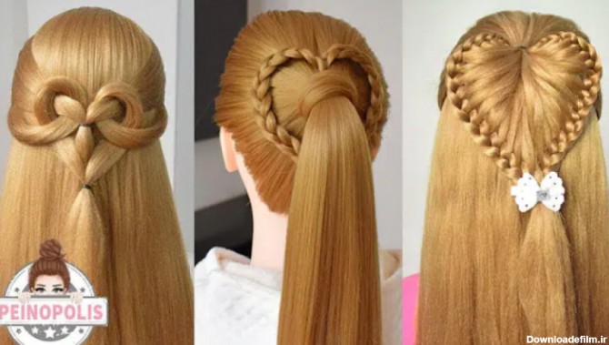 آموزش بافت مو جدید برای دختر بچه ها _ شینیون مو