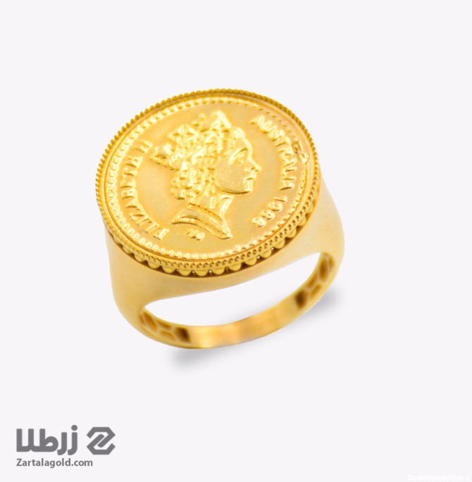 انگشتر طلا طرح سکه الیزابت کد R20323