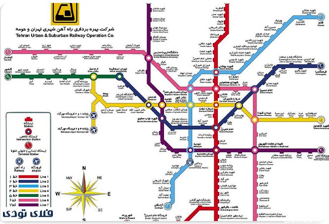 نقشه مترو تهران