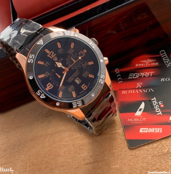 جزئیات محصول ساعت زیبای رولکس رنگ مشکی رزگلد مدل: UTZ61 | پاساژ