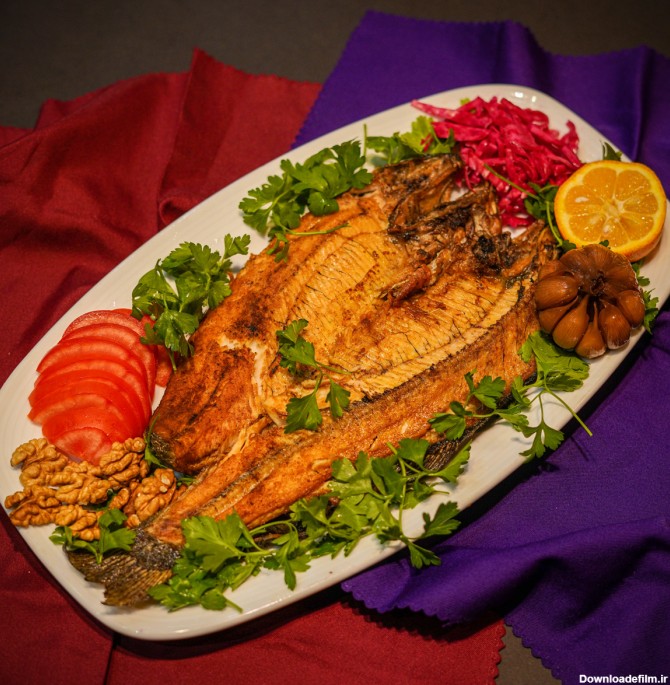 ماهی قزل آلا سرخ شده - رستوران آقای کباب