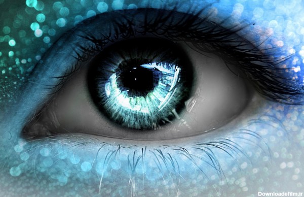 دانلود عکس چشم آبی با سایه خیلی زیبا برای پروفایل و پس زمینه