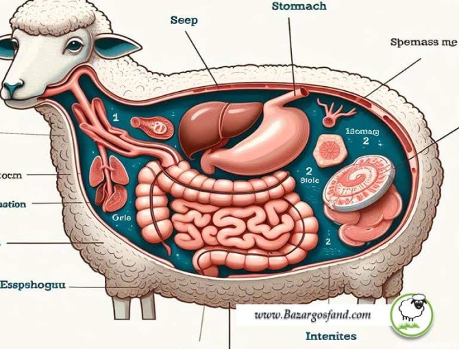 عکس داخل شکم گوسفند