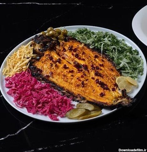 خوراک ماهی کبابی رستوران گیلان بانو زنجان