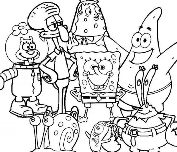 ۲۵ نقاشی باب اسفنجی برای رنگ آمیزی کودکان، سرگرمی لذت بخش برای ...