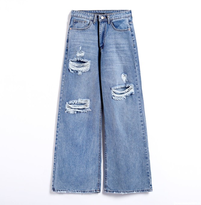 کالاسیون | خرید شلوار جین بگ زاپ دار