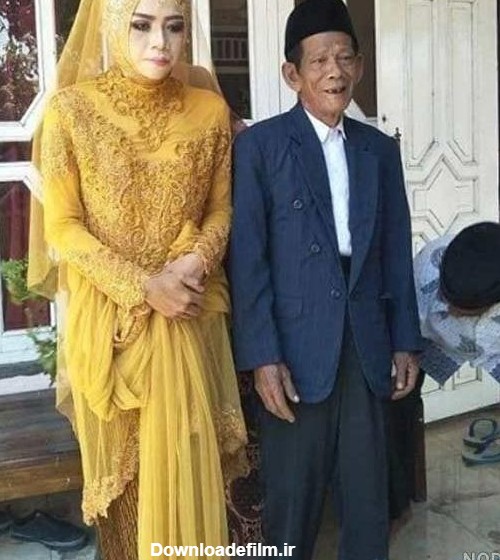 عکس عروس و داماد پیر