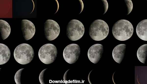 تصاویر ماه در یک ماه قمری