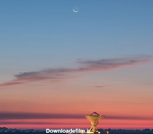 ماه، عطارد و رادیو در هوای گرگ و میش/عکس روز ناسا - خبرآنلاین