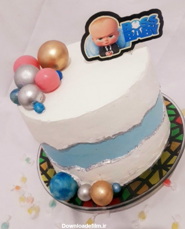 کیک تولد یک سالگی گل پسر خونه | سرآشپز پاپیون