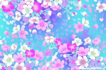 والپیپر گلهای رنگارنگ دخترانه زیبا girly flowers wallpaper