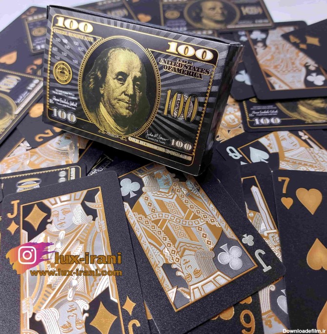 کارت روکش طلایی و کربن طرح دلار - فروشگاه لوکس ایرانی