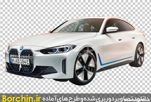 Borchin-ir-BMW i4 (2022) PNG photo دانلود عکس BMW سفید BMW i4 (2022)2