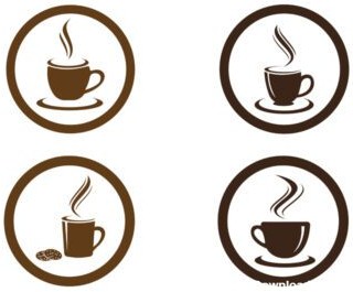دانلود لوگوی قالب لوگوی فنجان قهوه طرح آیکون وکتور