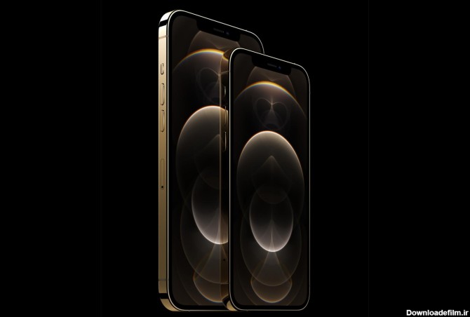 آیفون ۱۲ پرو در کنار Apple iPhone 12 Pro Max رنگ طلایی