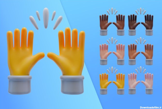 3d collection with hands praising وکتور نمادگرایی ماه های تولد - عناصر