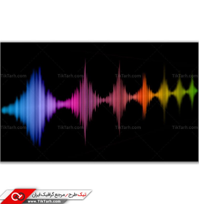 تصویر لارج فرمت نمایش امواج صوتی | تیک طرح مرجع گرافیک ایران