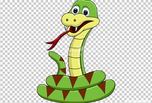 Borchin-ir-Snake-PNG-transparent-background مار سبز کارتونی با نیش بیرون آمده از دهان۲