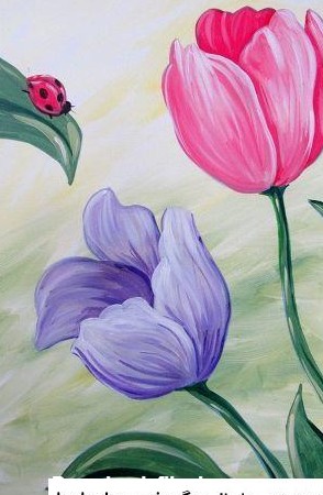نقاشی گل شیپوری