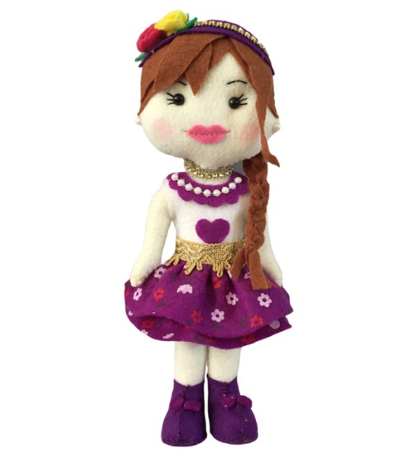 قیمت و خرید عروسک نمدی مدل دخترک كد N3