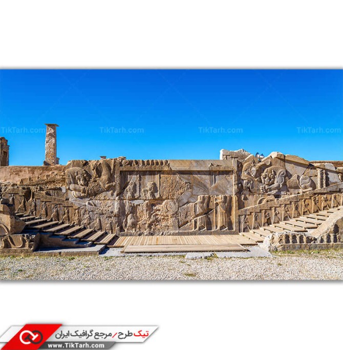 تصویر باکیفیت از نمای تخت جمشید | تیک طرح مرجع گرافیک ایران