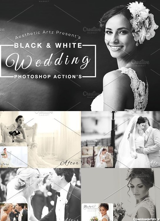 اکشن فتوشاپ تنظیم رنگ عکس های عروسی