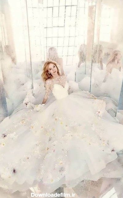 مدل لباس عروس گل برجسته با ۳۵ طرح متفاوت شیک و جذاب