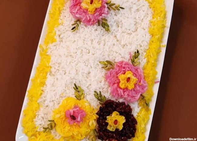 طرز تهیه تزیین برنج ساده و خوشمزه توسط Akram hoseini ...