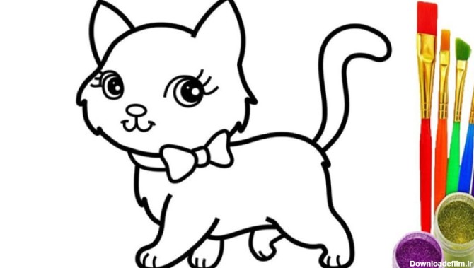 عکس گربه نقاشی ساده
