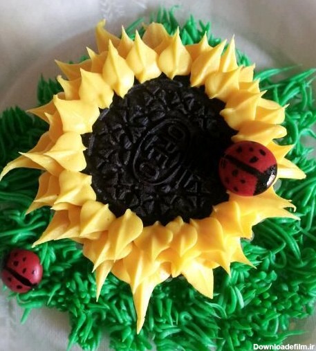 تزیین کاپ کیک به شکل گل آفتابگردان - مجله تصویر زندگی
