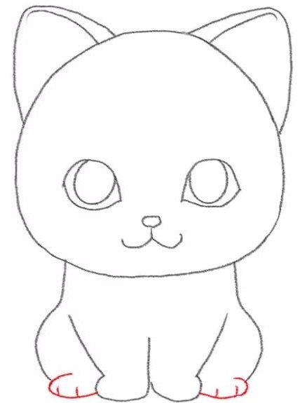 عکس گربه نقاشی ساده