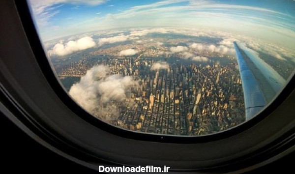 عکس حرم امام رضا از پنجره هواپیما