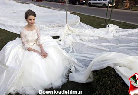 بلندترین لباس عروس جهان (+عکس)