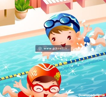 عکس ورزش شنا کودکانه