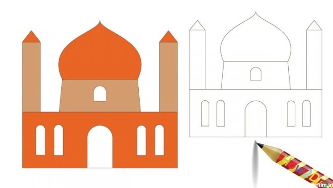 نقاشی مسجد برای کودکان با استفاده از اشکال هندسی - Kids TV - تماشا