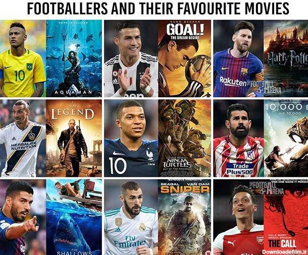 مقایسه فوتبالیست های معروف با شخیصت فیلم های سینمایی +عکس