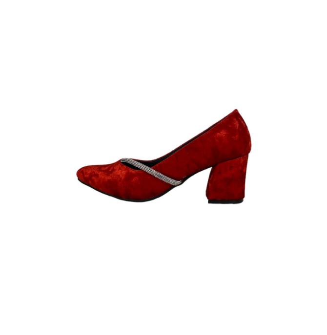 قیمت و خرید کفش زنانه مدل زیــــــــبا مخملی رنگ قرمز