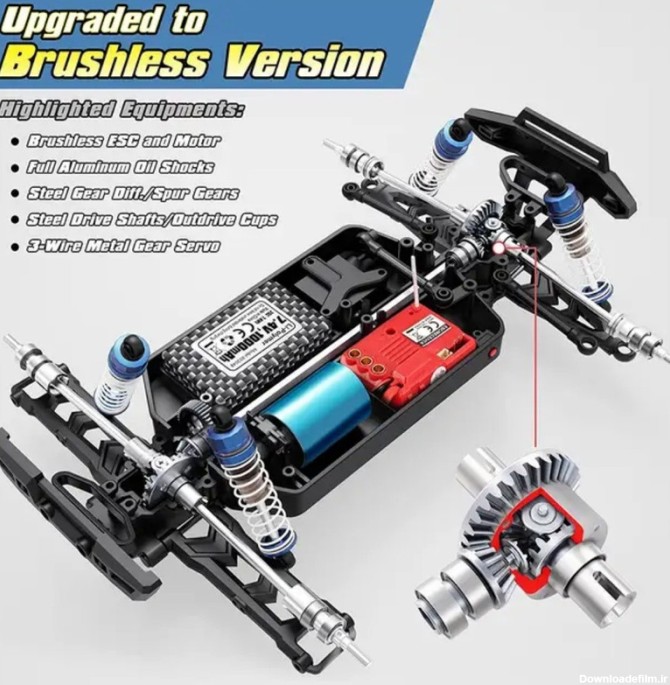 قیمت و خرید ماشین بازی کنترلی مدل آفرود موتور براشلس کد H16