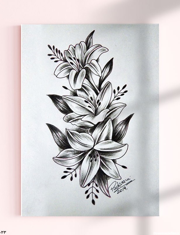 ❤️ تابلو سیاه و سفید گل زیبای مدرن با چاپ عکاسی - مبین چاپ