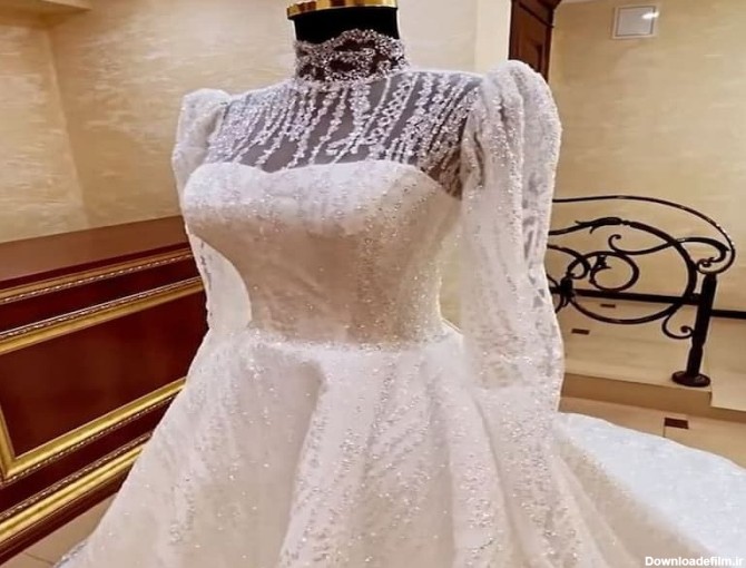 لباس عروس کوتاه رنگی