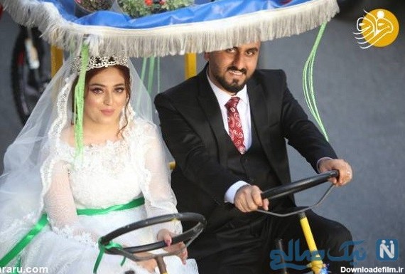 ماشین عروس متفاوت | تصاویری از ماشین عروس متفاوت در سلمانیه