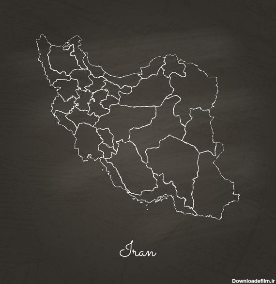 عکس مشکی از نقشه ایران