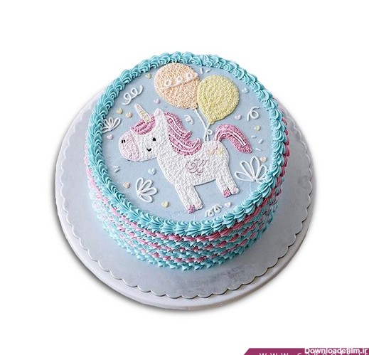 کیک تولد کودک - کیک اسب تک شاخ بادکنک فروش | کیک آف