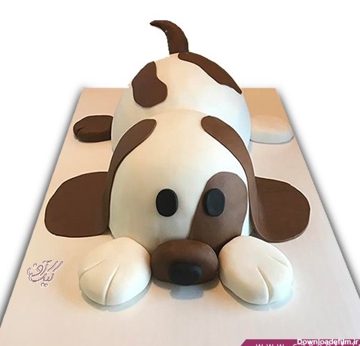 کیک تولد حیوانات - کیک سگ خال قهوه ای | کیک آف