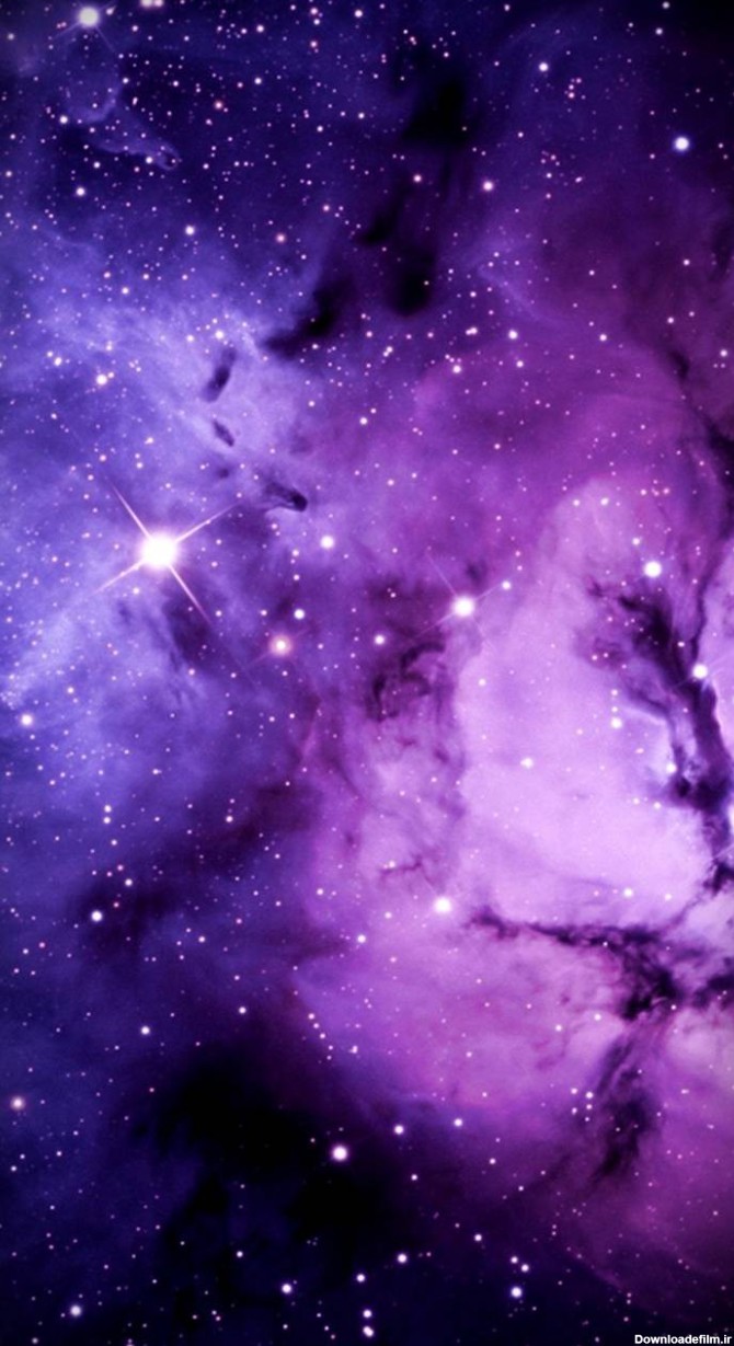 عکس زمینه ستاره های کهکشان بنفش و صورتی زیبا پس زمینه | والپیپر گرام