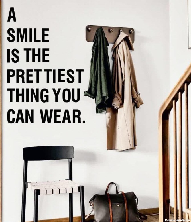 خرید برچسب دیواری انگلیسی در مورد لبخند A smile is prettiest thing ...